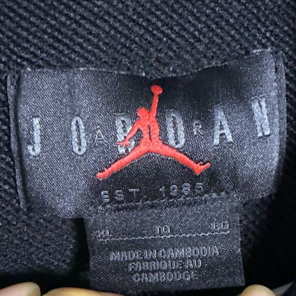 Jordan Mens Hoodie XL Black Cotton Blend Center Jumpman Logo Long Sleeve Pockets - Picture 3 of 7